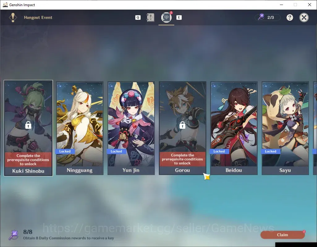 Genshin Impact Accounts Others ASIA|AR 47|Rate On|3 Limited + 3 (*5 18