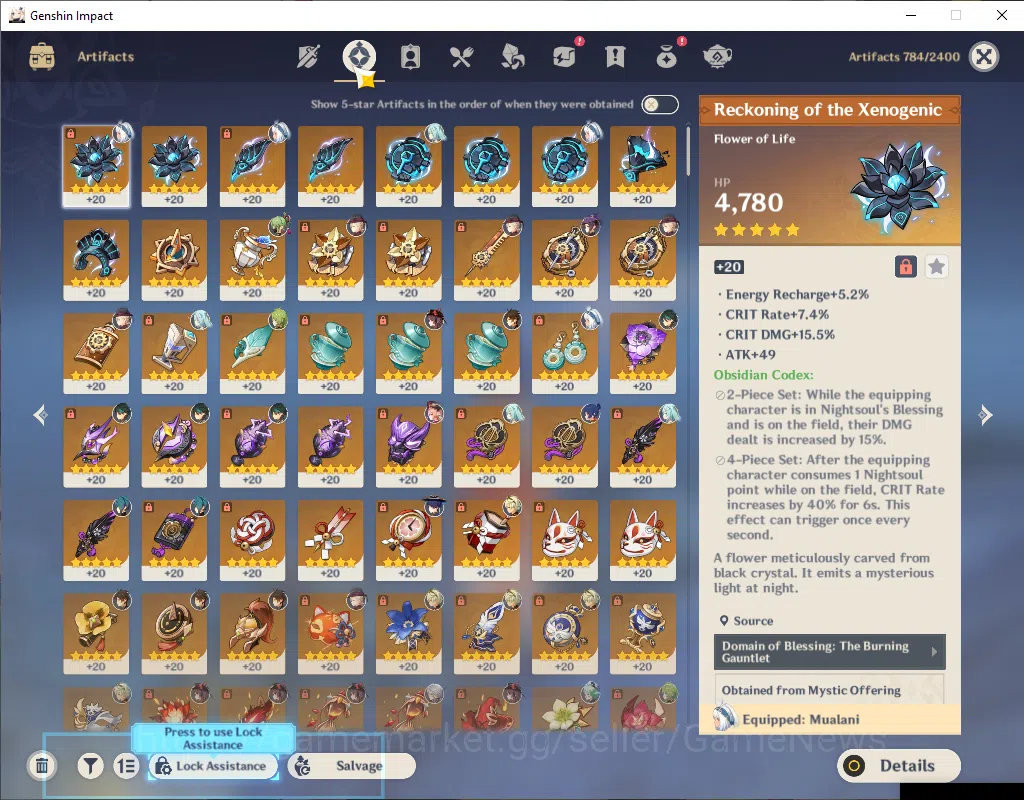 Genshin Impact Accounts ASIA|AR 57|10 Limited + 2(*5Weapon)|ArlecchC1,Mual image 11