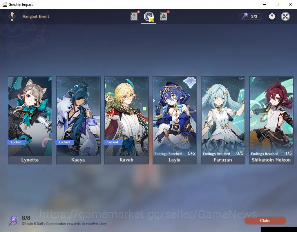 Genshin Impact Accounts ASIA|AR 57|10 Limited + 2(*5Weapon)|ArlecchC1,Mual image 4