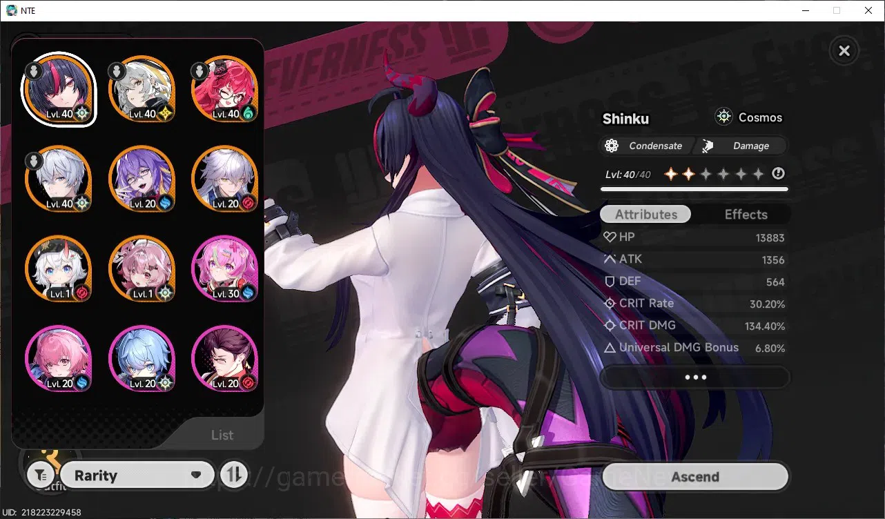Neverness to Everness Accounts GLOBAL SEA|HL25|TL20|7k Annulith,11SD|7 S-Class 2 Limit(Shinku+Sign,Nanally)|1S-Class 1