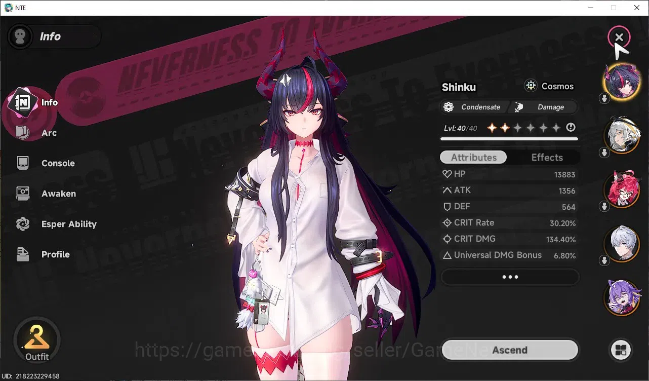 Neverness to Everness Accounts GLOBAL SEA|HL25|TL20|7k Annulith,11SD|7 S-Class 2 Limit(Shinku+Sign,Nanally)|1S-Class 3