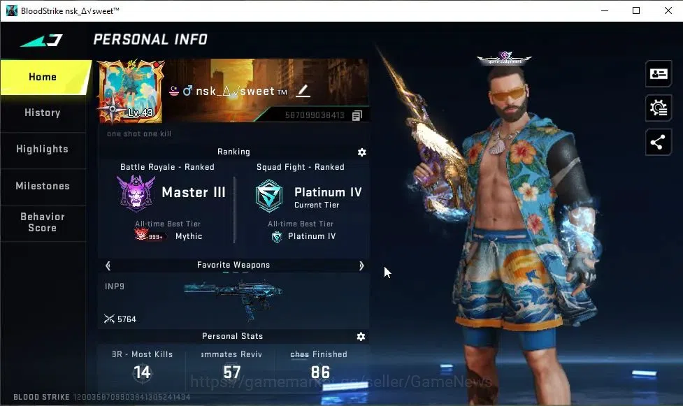 Blood Strike Accounts ASIA|ETERNAL Desert Eagle-Scorpius|2 ULTRA[SPIKE,E image 2