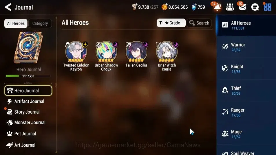 Epic Seven Accounts GLOBAL UnVerif|New Era|4 ML(BriarW Iseria,TE kayro image 6