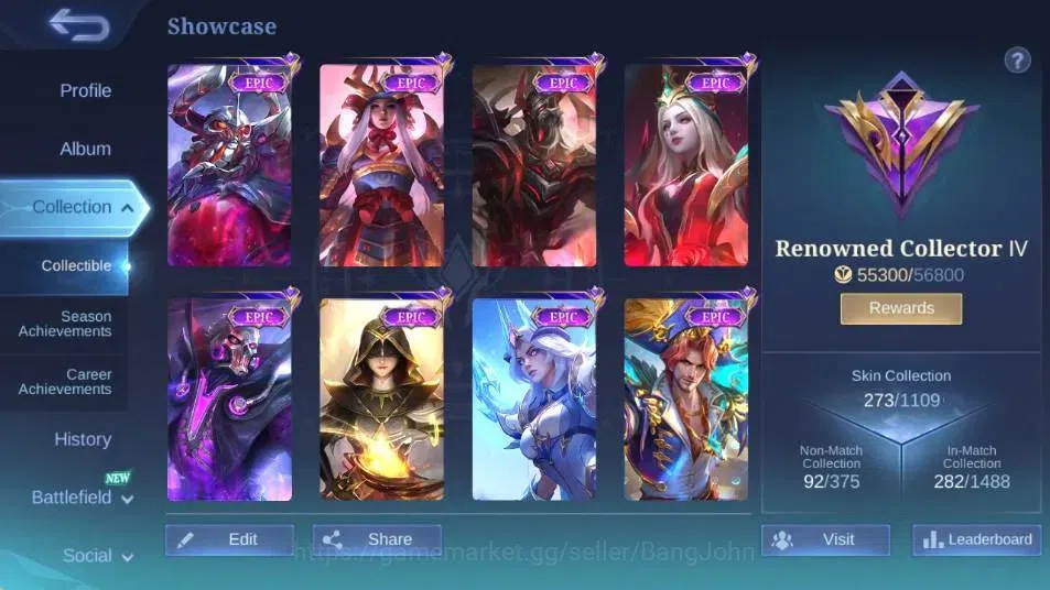 Mobile Legends: Bang Bang Accounts Global|Skin 273|Renowned|Collector Natalia|Collab  image 15