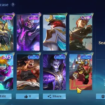 Mobile Legends: Bang Bang Accounts Collector Hero 71|Skin 78|Epic (Zilong,Roger),515
