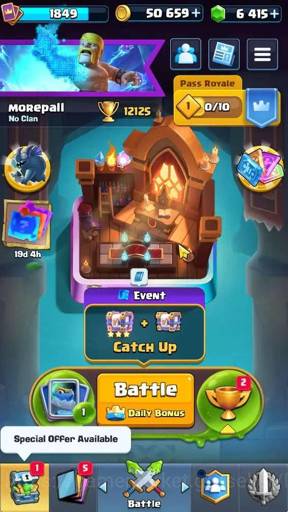 Clash Royale Accounts High-End Trophy 12125|CL 1849|KTL 16 Max|122 Cards|21 Max|8 Champ|23 Evo|6 Hero|6415 Gems+59K 1