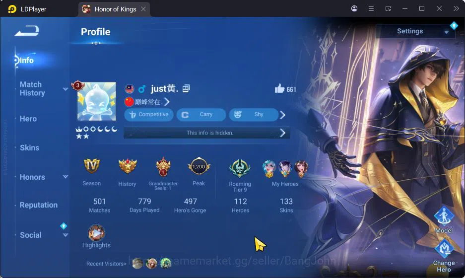 Honor of Kings Accounts Others Global|112H 1