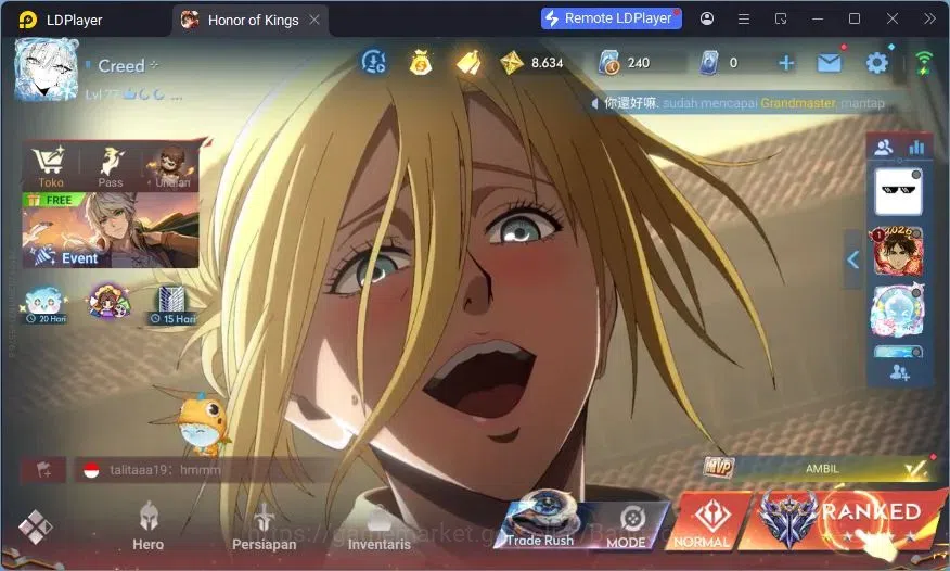 Honor of Kings Accounts Global | 89H 80S | LEGEND Musashi, KAC Luna, LOM G image 1