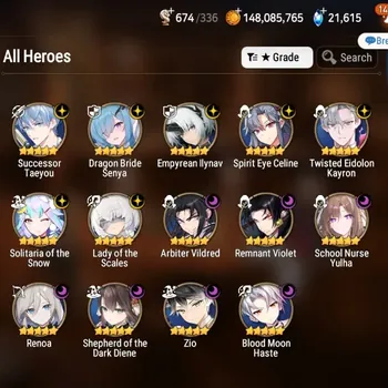 Epic Seven Accounts High-End Global UnVerif|NewEra|14 ML(LOT Scales,Zio,Shepherd,SN Yulha,etc)+Haru,UP