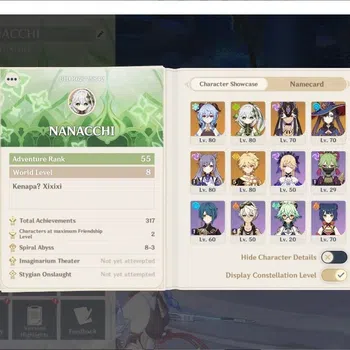 Genshin Impact Accounts Others ASIA|AR 55|3 Limit+2(*5Wpn)|Ganyu,Nahida,Cyno+Sign|Low Explore|Check SS|TakeMail(GI870Z)