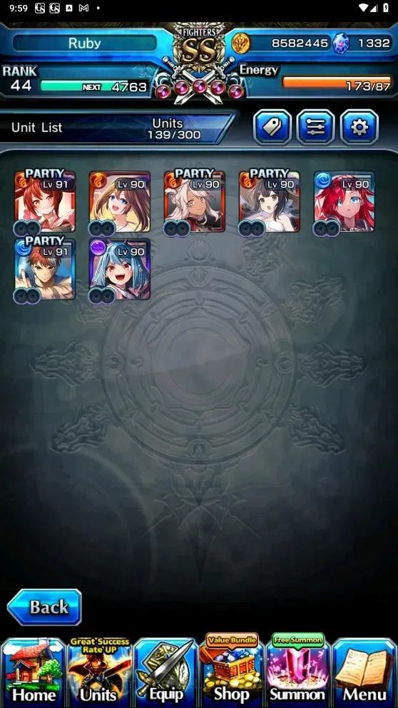 Grand Summoners Accounts Global| Rank 44| 1.332 Crystal | 7 Ascend | Shirou image 5