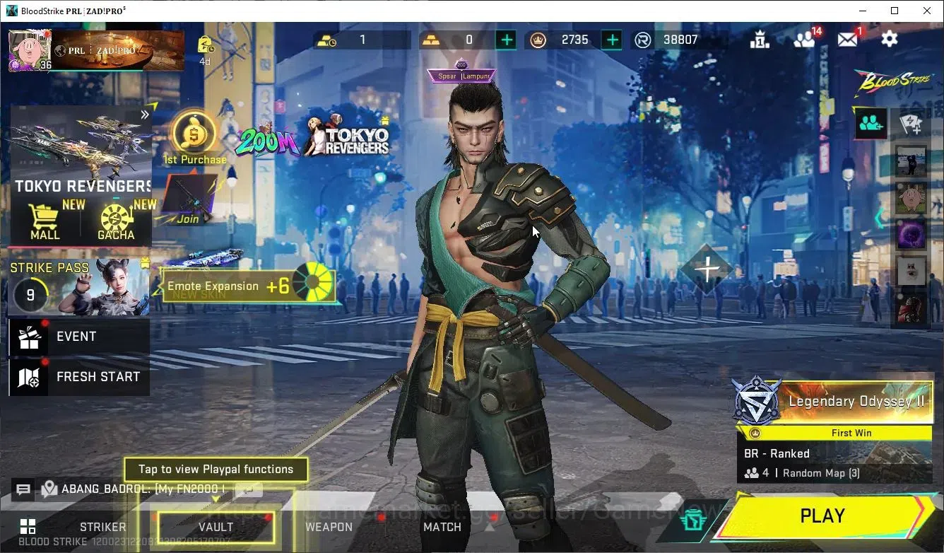 Blood Strike Accounts Asia|Eternal Desert Eagle-Scorpius|Collab 7DS[Ak47 image 1