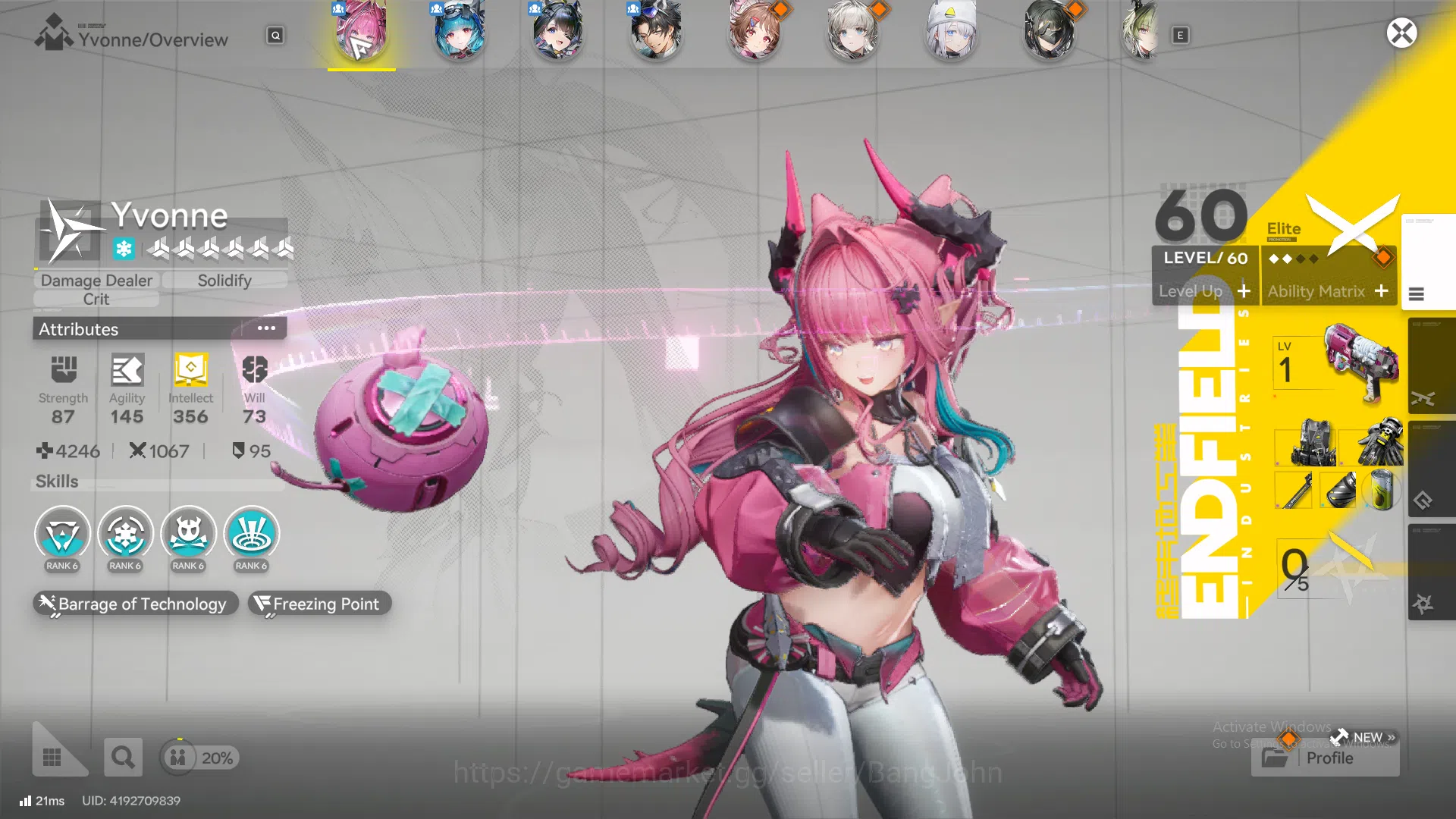 Arknights: Endfield Accounts ASIA | last rite, Yvonne, tang tang, Ardelie, lifeng, artzy tirann, WP 6s 8 more detail check 5