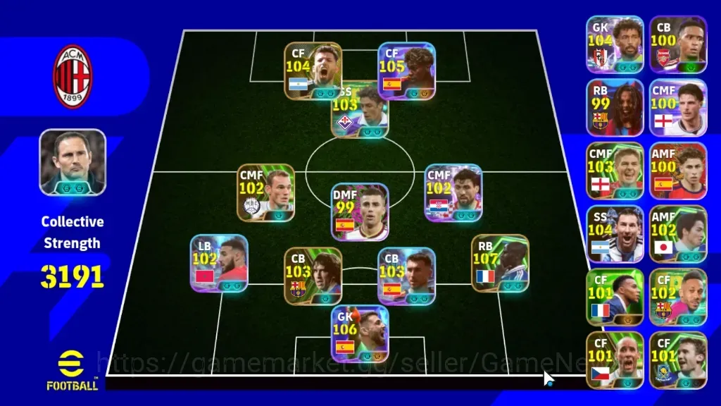 eFootball Accounts Legends & Iconic Players Android|Power 3191|10 Epic Lilian Thuram,C.Puyol,S.Aguero,Rui 1