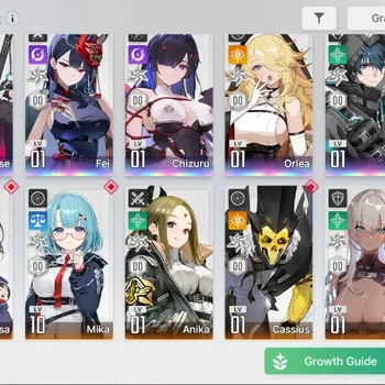 Chaos Zero Nightmare Accounts Global|Lv55| 5 SSR 1 Limited [RossweisseM2,Fei,Chizuru,Orlea,Luke]|11 SR