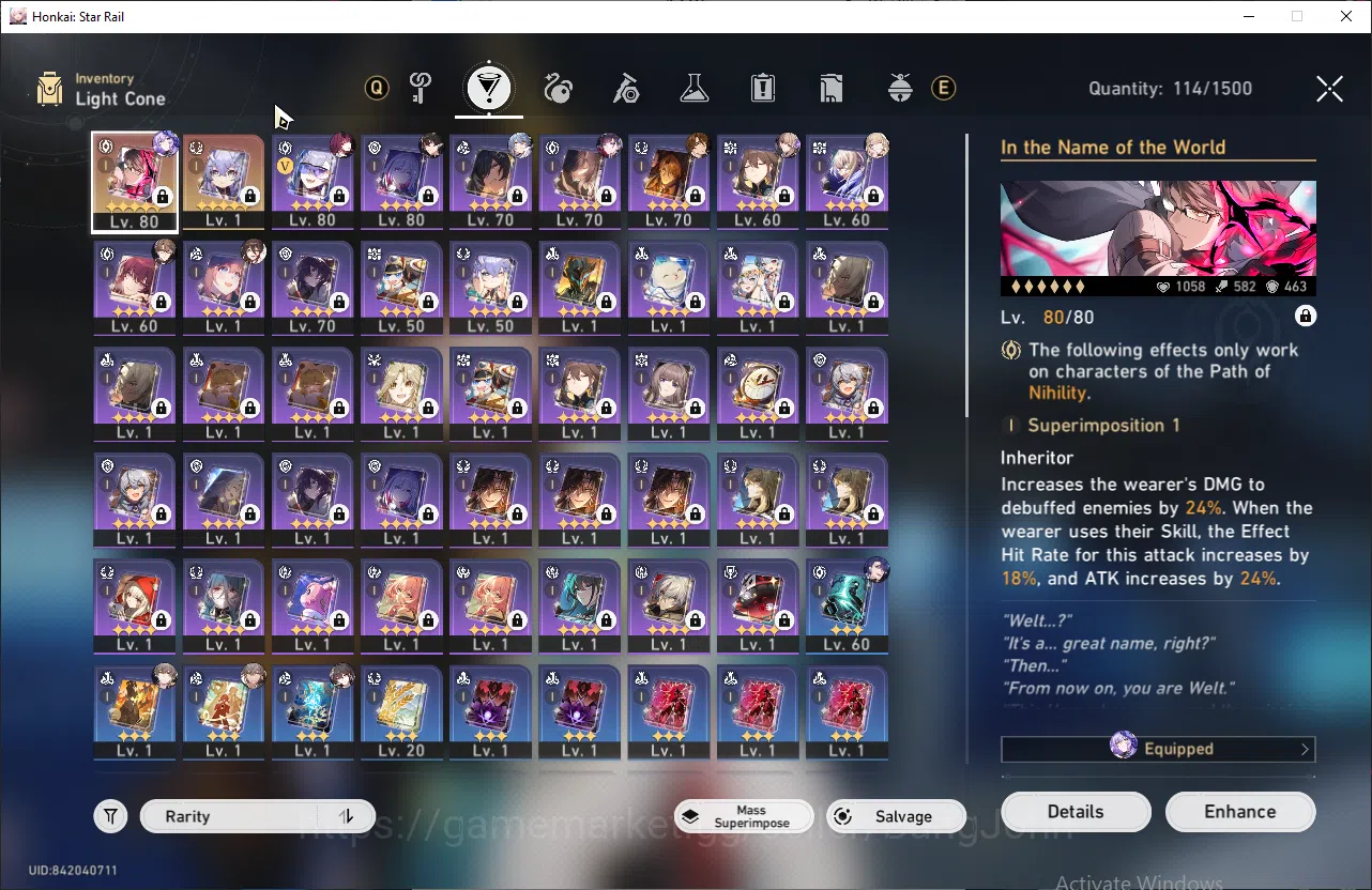 Honkai Star Rail Accounts ASIA | TL66 | 6 Lim | Prime DOT: Hysilens, Kafka,  image 11