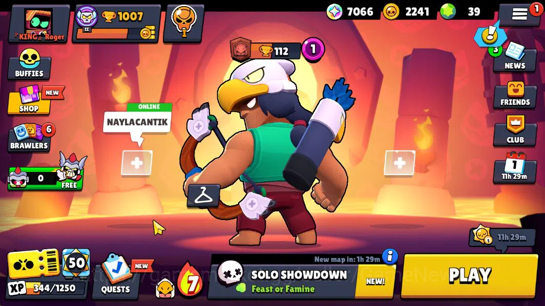 Brawl Stars Accounts 1007 Trophy |16 Brawlers 3 MAX Lvl (Shelly,Penny,Angelo) | 1 Epic (Royale Trunk) 1 SR (PSG Shelly)|CN 1