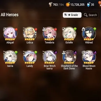 Epic Seven Accounts Starter Global Unverif|Fresh Starter|3 ML(BW Iseria,SD Diene,BM Haste)|PoH+Bless ON|Theater