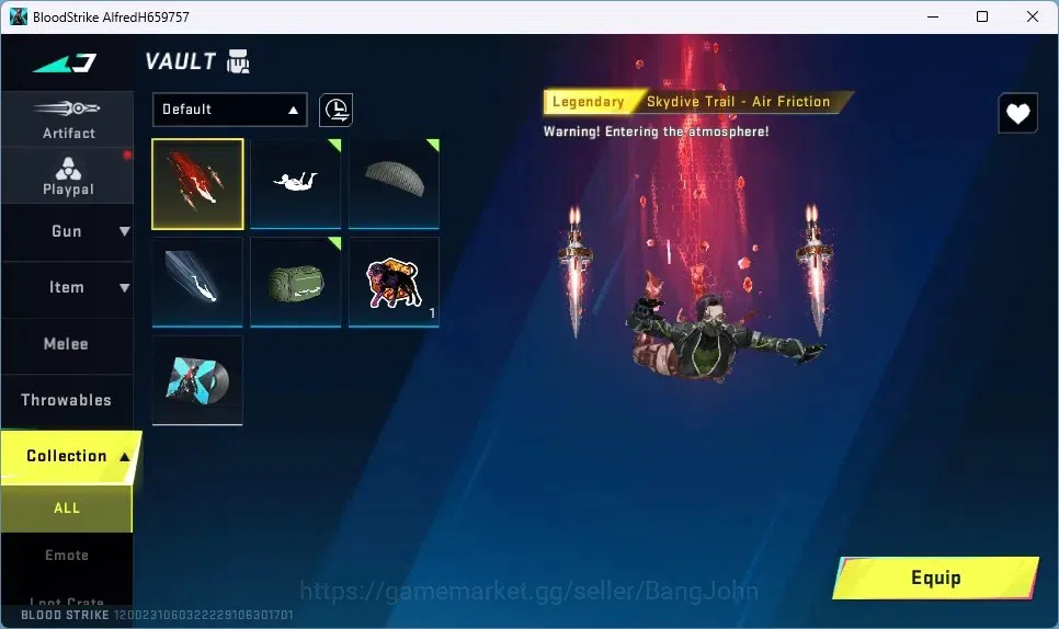 Blood Strike Accounts ASIA |1 ENZO KAG-6 Comandante|1 Legendary Skydive  image 5
