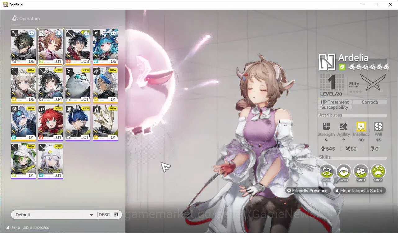 Arknights: Endfield Accounts NA/EU Lv6|640 Arsenal|2SSR(Last Rite,Ardelia)+6SR  image 1