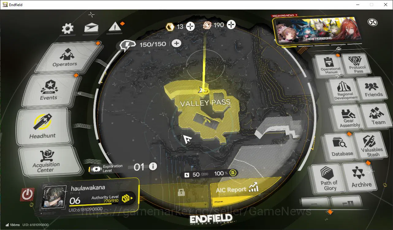 Arknights: Endfield Accounts NA/EU Lv6|640 Arsenal|2SSR(Last Rite,Ardelia)+6SR Operators|1 6*+2 5*WP|190 Oro,13 5