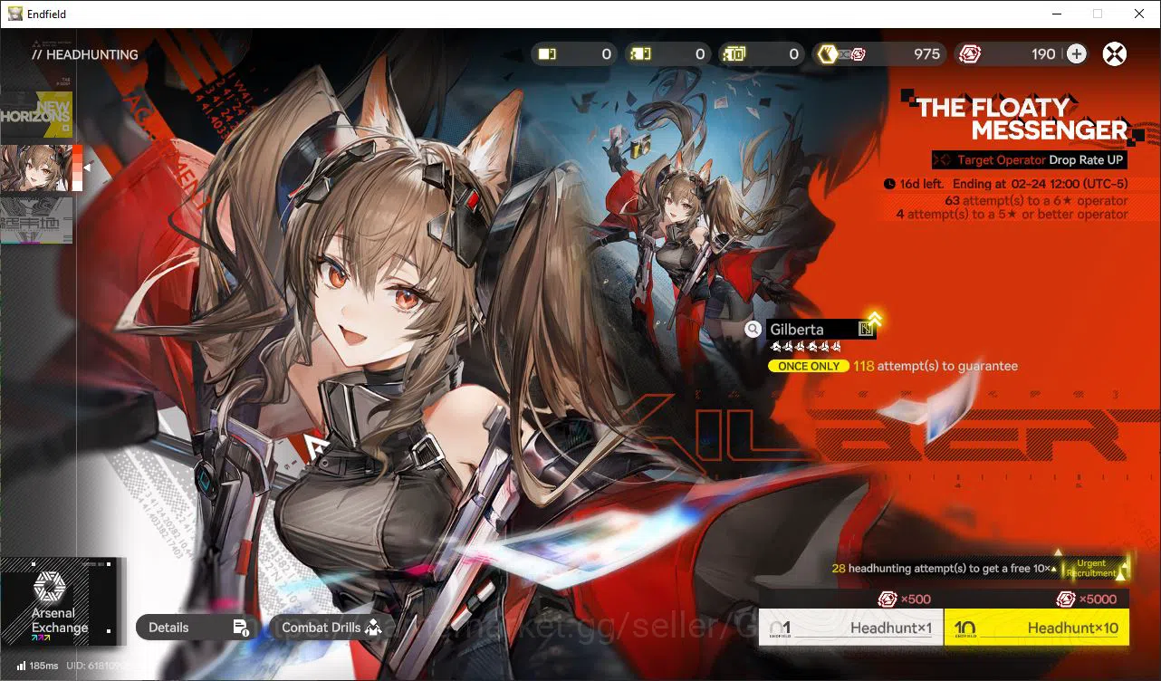 Arknights: Endfield Accounts NA/EU Lv6|640 Arsenal|2SSR(Last Rite,Ardelia)+6SR Operators|1 6*+2 5*WP|190 Oro,13 7