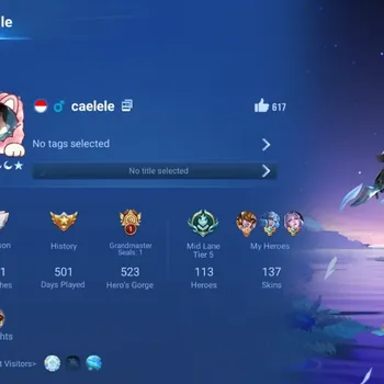 Honor of Kings Accounts Rare Skin Global|113H 137S|Precious Zhang Fei|Kuromi Angela|Limited Lam|Limited Kongming|Legend