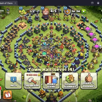 Clash of Clans Accounts High-End TH14-BH8|Lv.125|BK59,AQ59,MP11,GW37,RC25|BM12,BC15,HH8|1 Legendary & 7 Gold Skins|CN