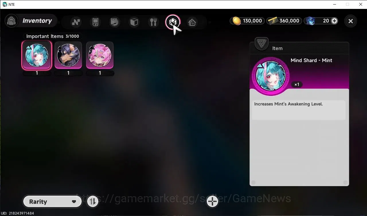 Neverness to Everness Accounts GLOBAL Southeast Asia|HL 3| 1 SSR Limited Hotori +1 S-Class Char Box|6 SR|Selector ON|Female 8