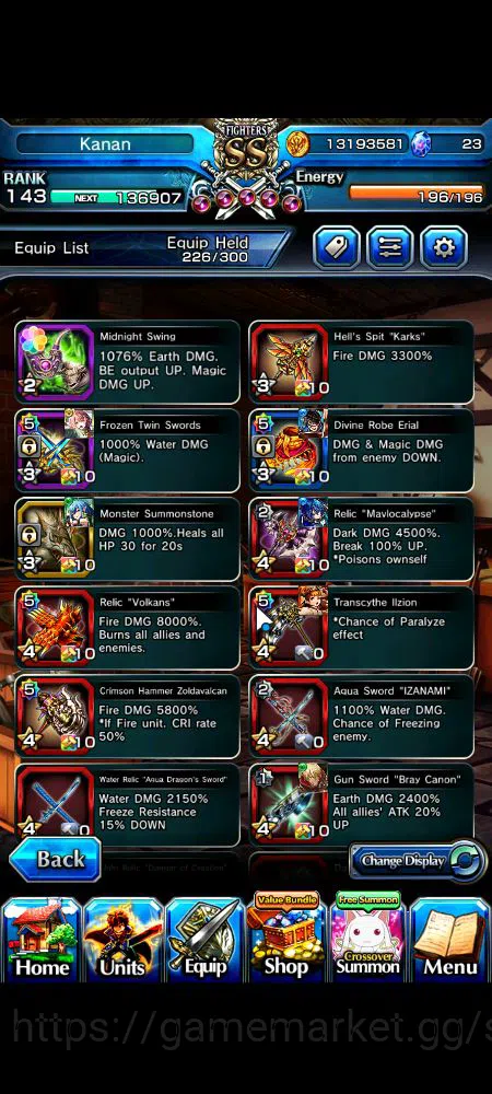 Grand Summoners Accounts Mid-Game Global|Rank 143|20 Ascend|BetaTW,EmiyaTW,FenTW,DL 10