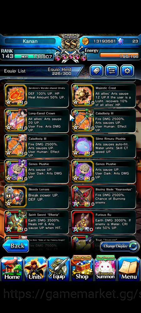 Grand Summoners Accounts Mid-Game Global|Rank 143|20 Ascend|BetaTW,EmiyaTW,FenTW,DL 15