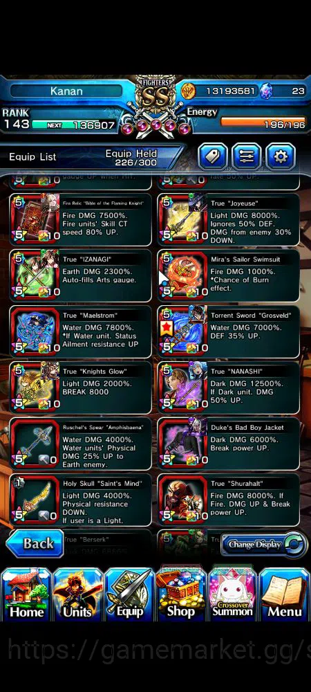 Grand Summoners Accounts Mid-Game Global|Rank 143|20 Ascend|BetaTW,EmiyaTW,FenTW,DL 16