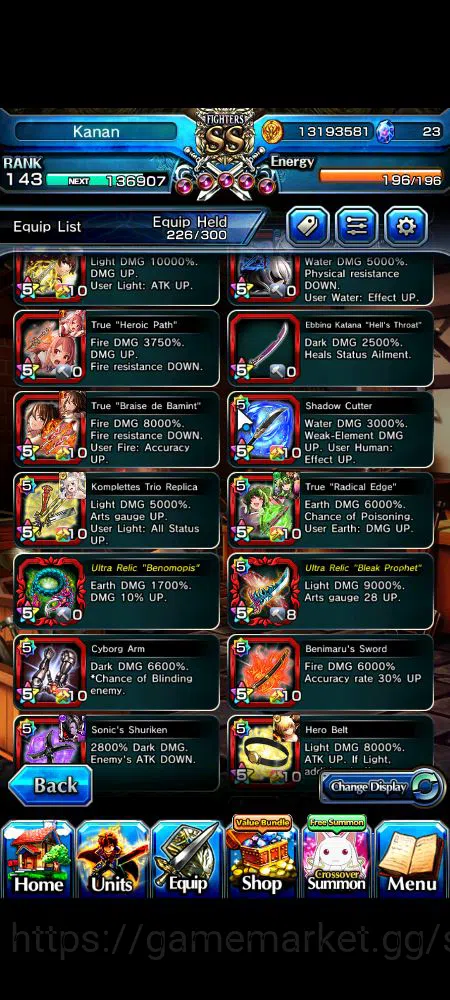 Grand Summoners Accounts Mid-Game Global|Rank 143|20 Ascend|BetaTW,EmiyaTW,FenTW,DL 18