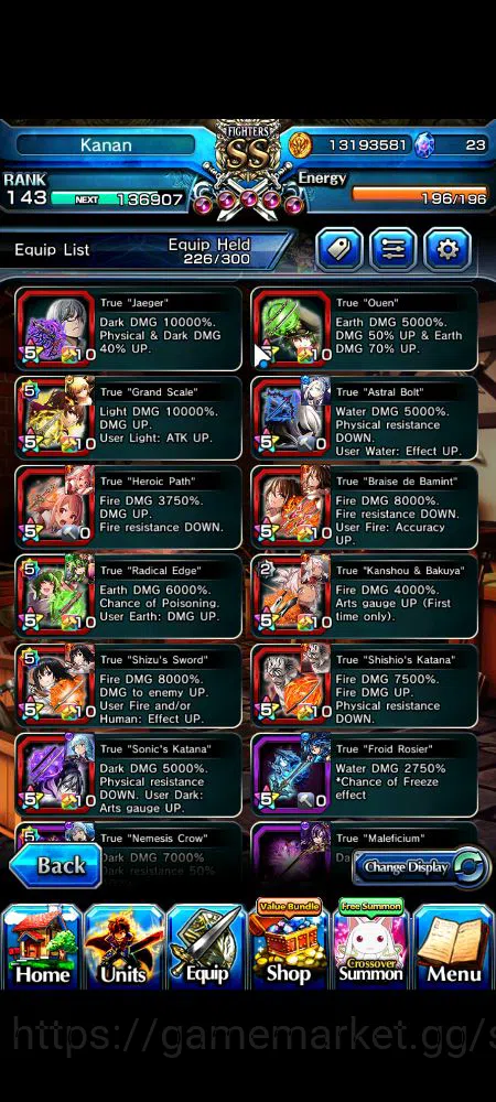Grand Summoners Accounts Mid-Game Global|Rank 143|20 Ascend|BetaTW,EmiyaTW,FenTW,DL 6