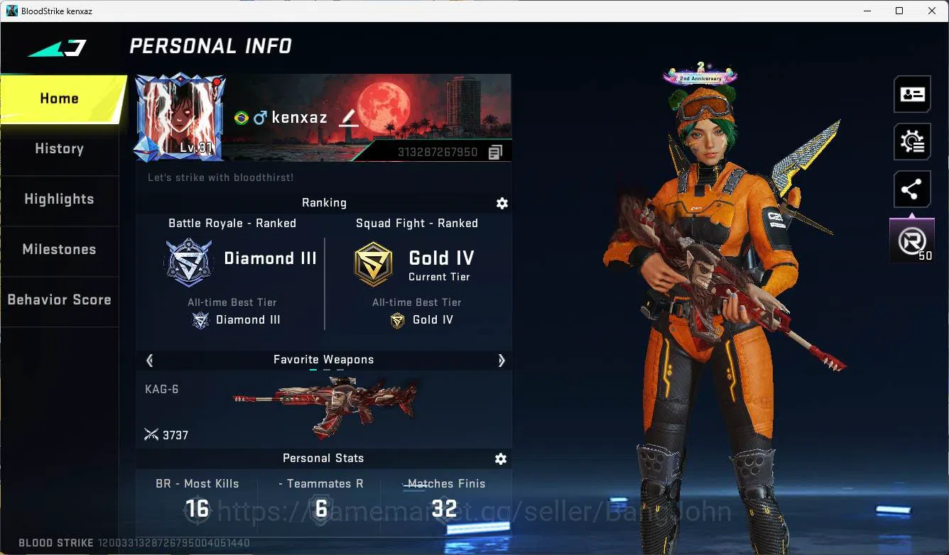 Blood Strike Accounts ASIA | Ultra Ethan, Ultra Jet, legend katana, Eter image 1