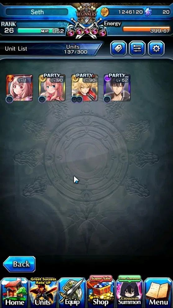 Grand Summoners Accounts Mid-Game Global|Rank 26|4 Ascend - 1 TW| Cha Hae-In +TW, Sung Jinwoo, Valentine Miranda, Charotte 1