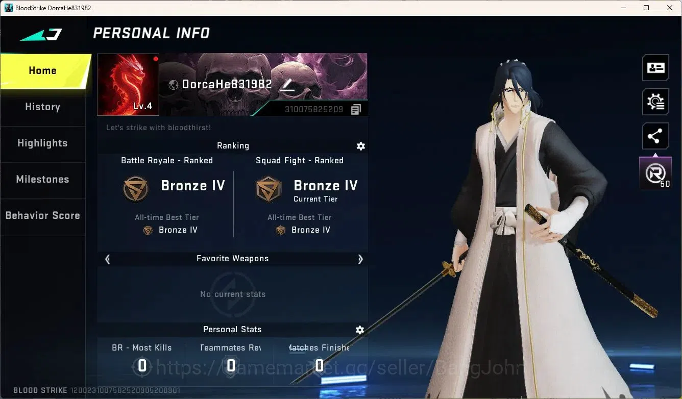 Blood Strike Accounts ASIA | Legendary Katana-Ronin | EVA MCX-EVA-00 | 1 image 7