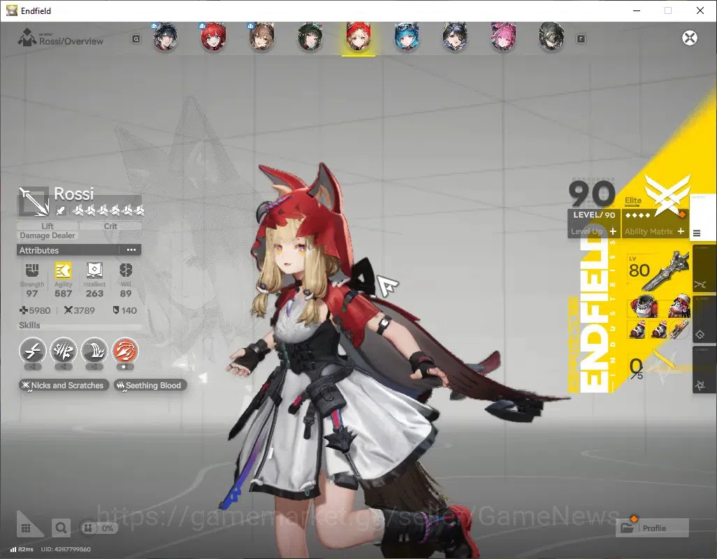 Arknights: Endfield Accounts ASIA|Lv 57|11 SSR (6 Limit)+20(*6Wep)|(Laevatain,Zhuang 7