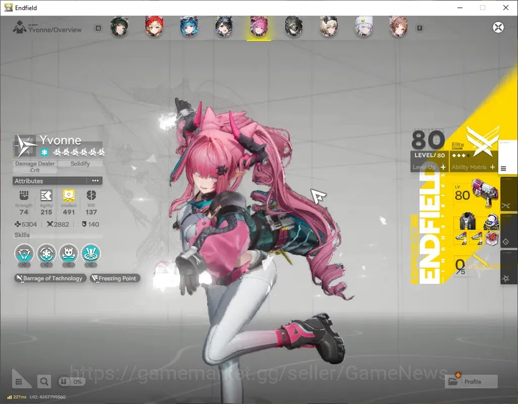 Arknights: Endfield Accounts ASIA|Lv 57|11 SSR (6 Limit)+20(*6Wep)|(Laevatain,Zhuang 8