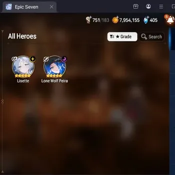 Epic Seven Accounts Starter Global Unverif|Best Starter|2ML(Lisette,Lone Wolf Peira)|PoH+Bless ON|Stigma 3.3K|7.9M Gold|Side
