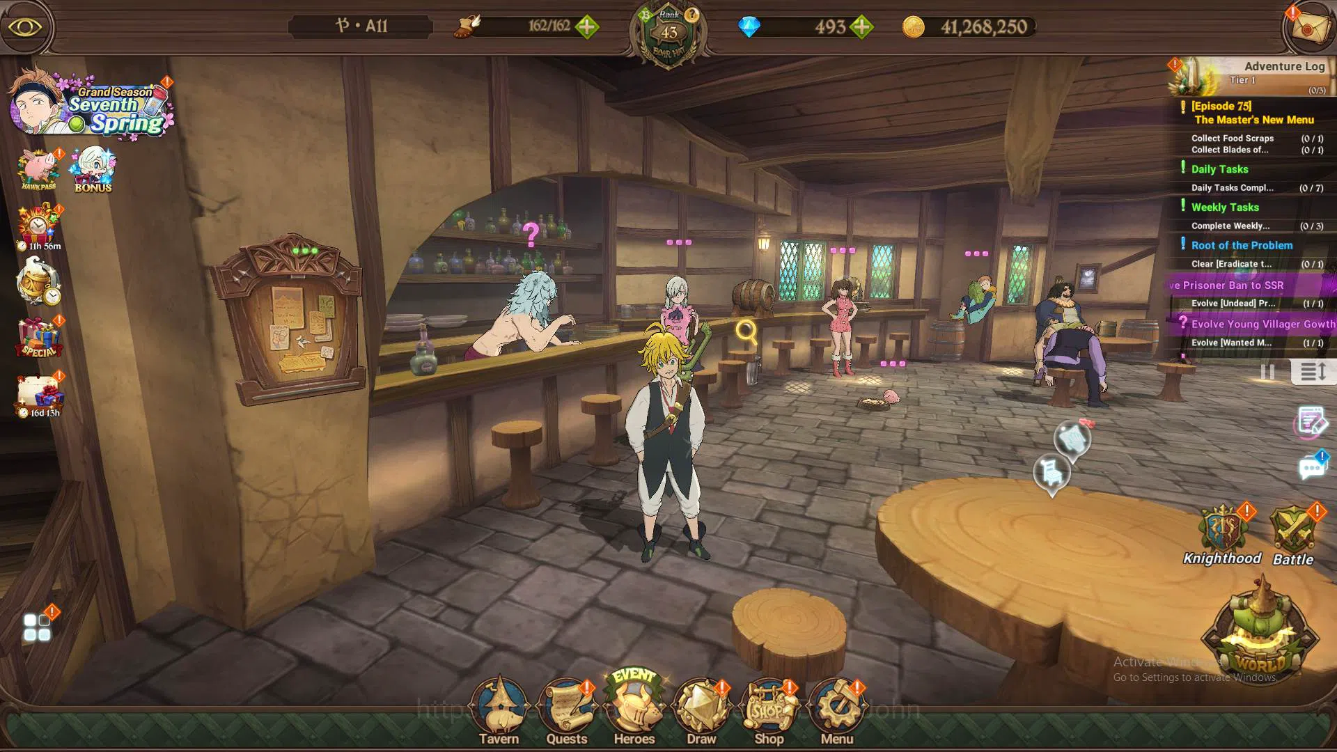 The Seven Deadly Sins: Grand Cross Accounts Others ASIA|1M CC|DM 493|1LR Elizabeth|Collab Shinra|UR Demon King 10