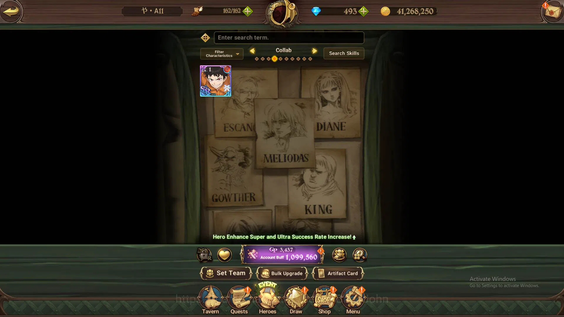 The Seven Deadly Sins: Grand Cross Accounts Others ASIA|1M CC|DM 493|1LR Elizabeth|Collab Shinra|UR Demon King 6