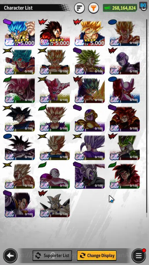 Dragon Ball Legends Accounts Mid-Tier 268 M Total Power|LV 156|3 UL+ 23 LL|SS 4 Vegeta,SS Goku,SS God SS Gogeta,Etc 4
