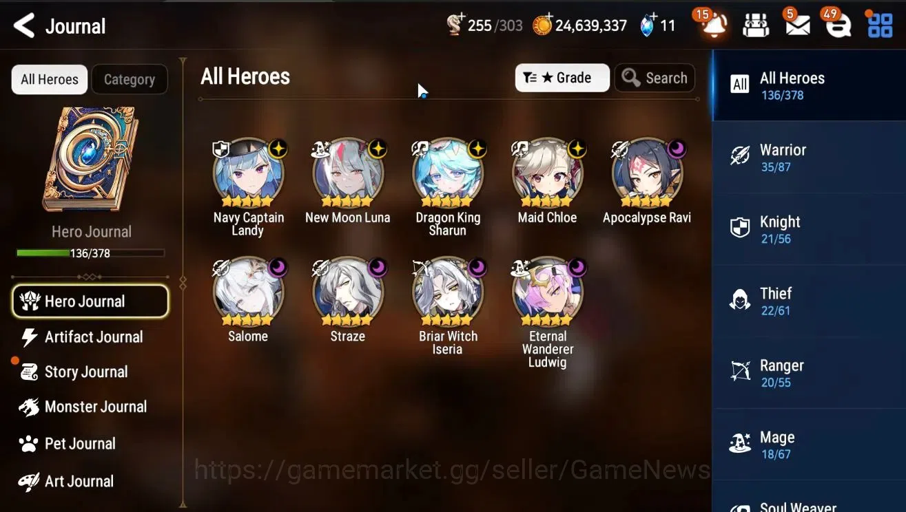 Epic Seven Accounts GLOBAL Unverif|New Era|9 ML(Salome,NM Luna[285 SPD image 3