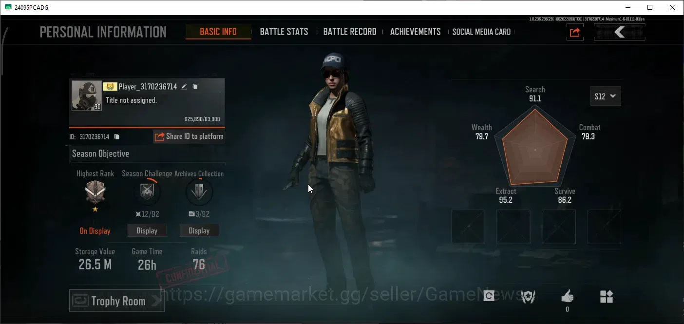 Arena Breakout Accounts High Value MOBILE|Lvl 30|SV 26,5M|CV 20,9M|Maelstrom AKM,Maelstrom AUG,WP AR-57,GM AK-12,Etc|CN 2