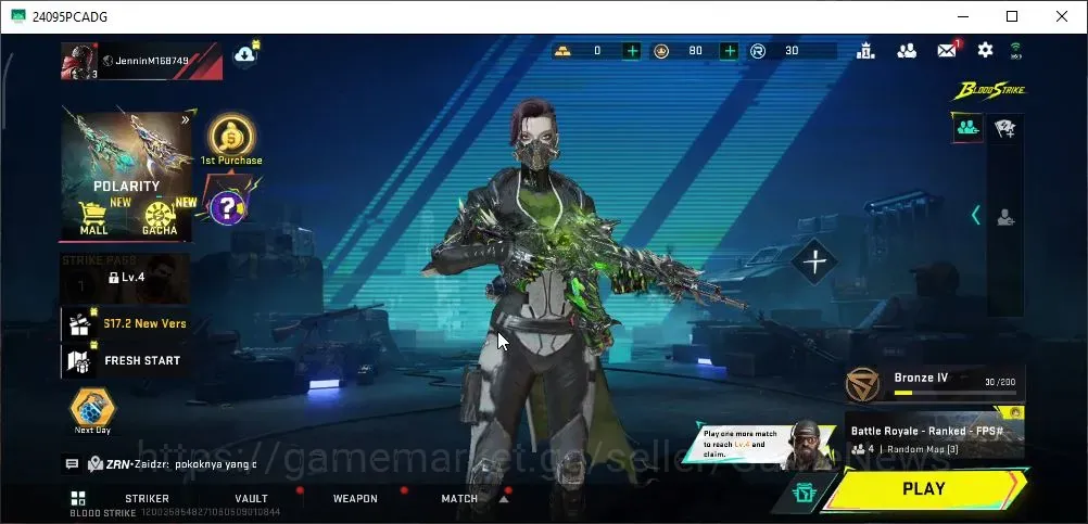 Blood Strike Accounts Collab Skin ASIA|ETERNAL Galil Noxdra Lv2|Legendary Magnum Ethereal Blue,HK416 Lava|Log NetEase|Take 1