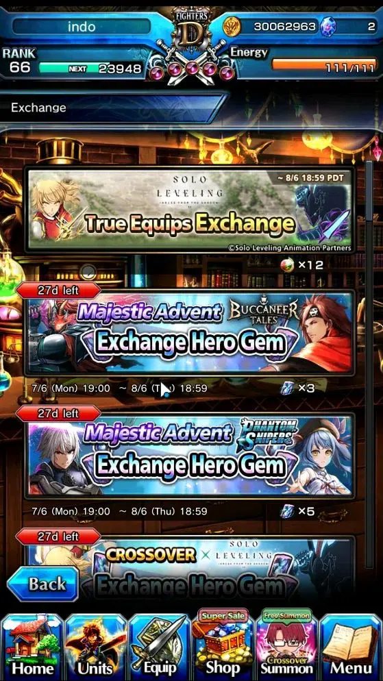 Grand Summoners Accounts End-Game Global|Rank 66|21 Ascend 7 TW|(Paladin Roy,Chloe,SJW,Hae-In,Igris,Gamagori,Shuna)+TW S 10