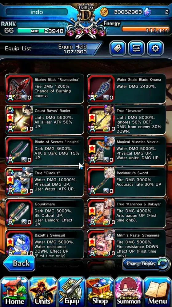Grand Summoners Accounts End-Game Global|Rank 66|21 Ascend 7 TW|(Paladin Roy,Chloe,SJW,Hae-In,Igris,Gamagori,Shuna)+TW S 5