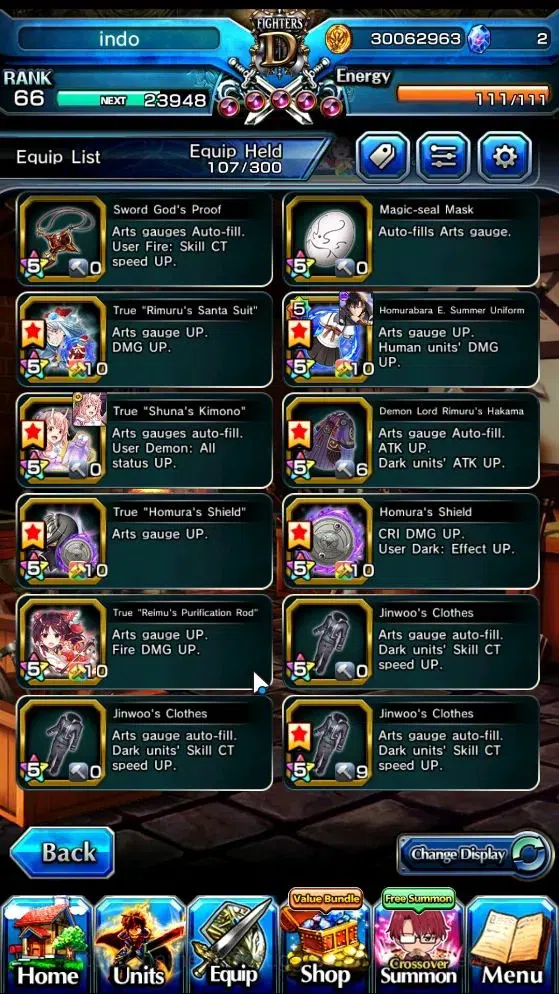 Grand Summoners Accounts End-Game Global|Rank 66|21 Ascend 7 TW|(Paladin Roy,Chloe,SJW,Hae-In,Igris,Gamagori,Shuna)+TW S 8