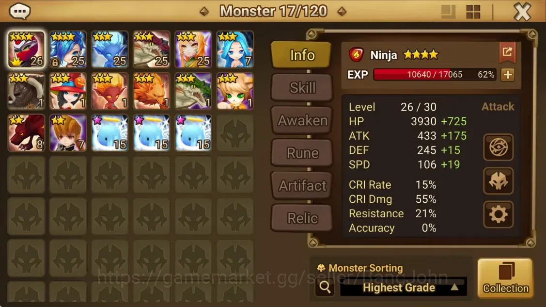 Summoners War: Sky Arena Accounts ASIA | Starter | Level 13 | Ready Gacha | 12-YSS + image 6